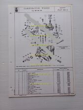 Weber carburatore 26 OC 10 Fiat 500 G catalogo ricambi originale