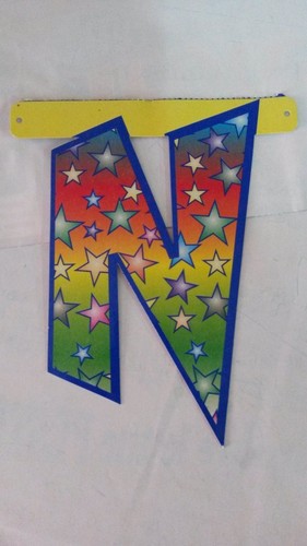 Lettera festone carta - "n",