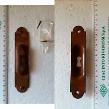 MANIGLIA AD INCASSO PER PORTE SCORREVOLI CON FORO CHIAVE FERRO VECCHIO CON VITI