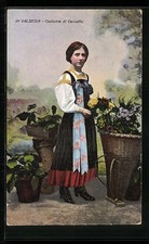 Valsesia, Costume di Cervatto, cartolina 
