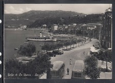 Cartolina Golfo di La Spezia Lerici BARCA AUTO CORRIERE GC199