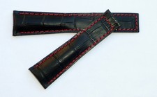 22mm, 22/18mm per TAG Heuer Monaco stile alligatore con cinturino cucito rosso