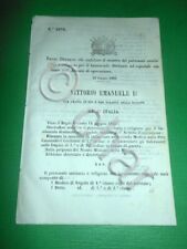 Regno Italia Regio Decreto Personale Sanitario e Religioso Ospedale Armata 1866