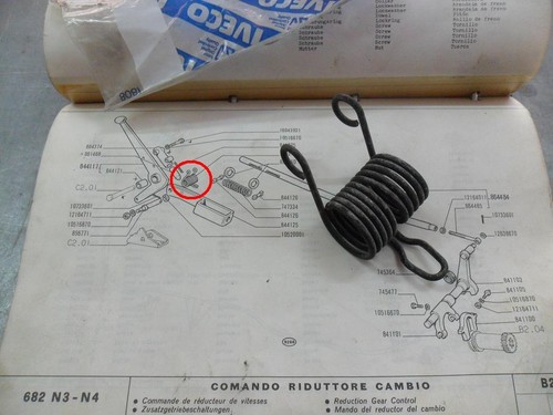 Molla rinvio comando riduttore - rinvio,