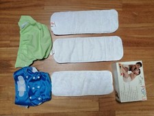 set 2 pannolini lavabili usati pochissimo + 3 inserti + 100 veline