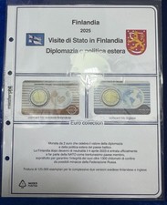Foglio MasterPhil 2 EURO Finlandia 2025  COIN CARD Diplomazia Politica no coins