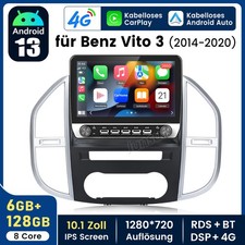 DAB+128G Carplay per Benz Vito W447 Android13 autoradio GPS navigatore BT 4G WIFI SWC