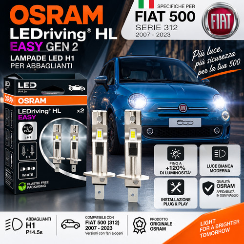 Coppia lampade led osram - lampade, h1