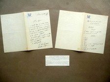 Autografo Giovanni Alfredo Cesareo Lettera Appartamento Roma 1930 Massoneria