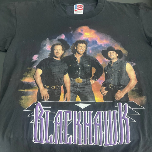Camicia nera vintage blackhawk - vintage,