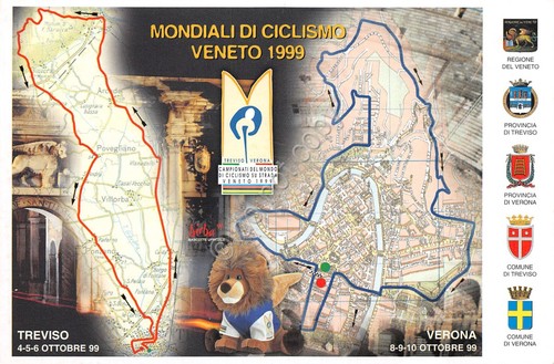 Cartolina ciclismo mondiali - cartolina,