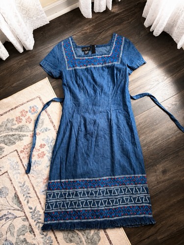 Abito midi lola denim - midi, p