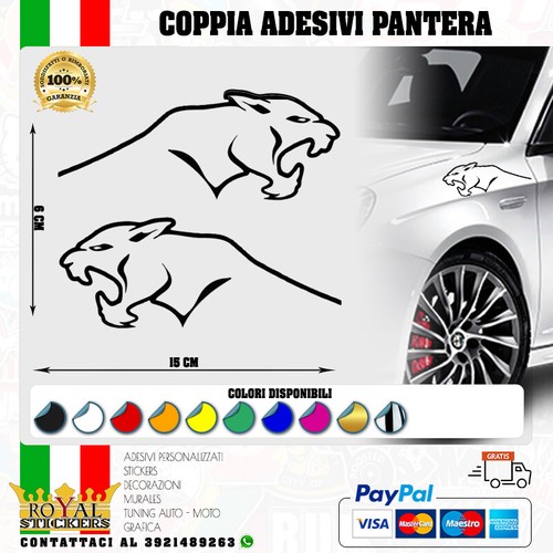 Coppia adesivi pantera - coppia,