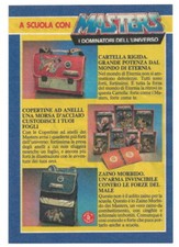 Pubblicità 1989 Mattel HE MAN MOTU Cartella Zaino Scuola