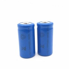 2 X BATTERIE LITIO LC 16340 BATTERIA RICARICABILE LI-ION 1300 MAH 3.7V CR 123A