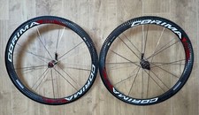 Set coppia ruote bici corsa strada carbonio tubolare Corima Aero S bike wheelset