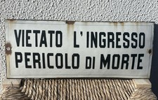 Insegna smaltata bombata - insegna,