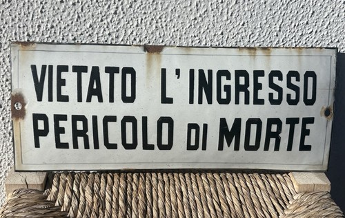 Insegna smaltata bombata - insegna,