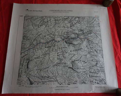 Rara carta mappa cerchiara - rara,