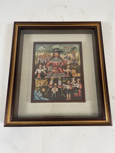 Quadro vintage dipinto andino - quadro,