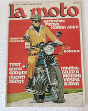 LA MOTO 4 1975  rivista - Guzzi 400 GTS - Ducati 860 GT - Honda 400 F