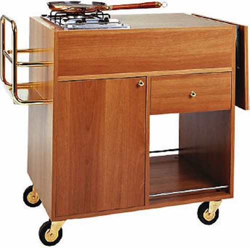 Carrello flambe 143x58x85h - carrello,