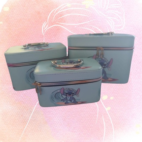 Beauty case stitch azzurro - case,