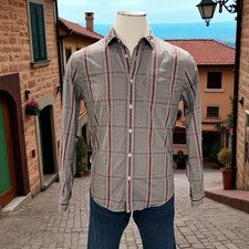Camicia uomo Levis a quadri media manica lunga Y2K grunge western bottoni davanti