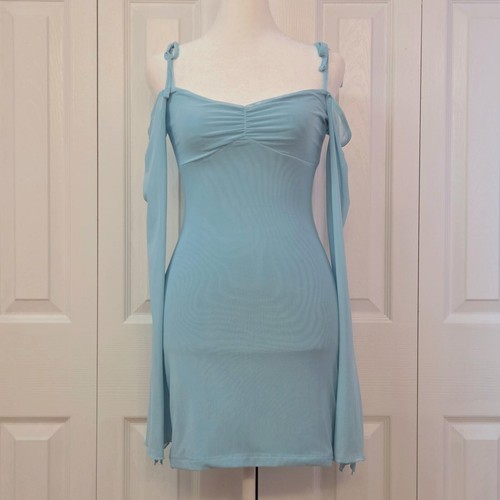 Abito body blu acqua - , manica