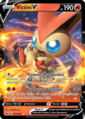 Carte pokémon victini - pokémon, victini-v