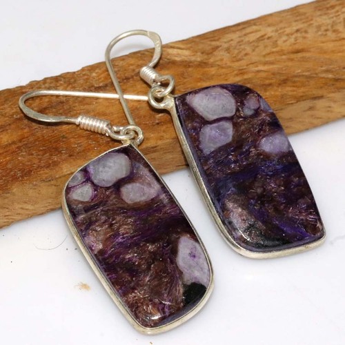 Orecchini charoite argento 925 - argento,