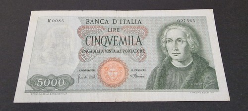 Cinquemila 5000 lire colombo - cinquemila,