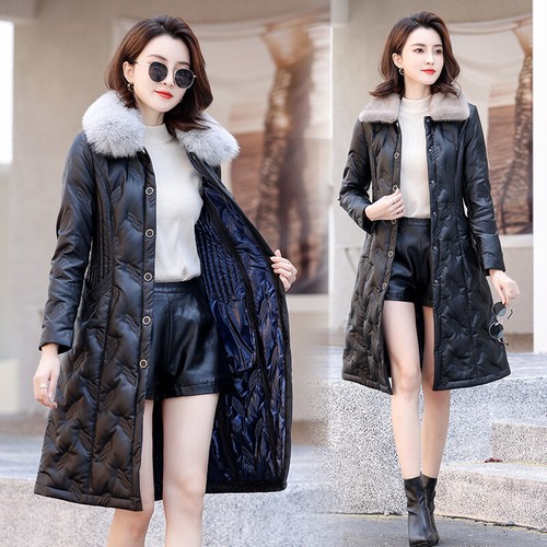 Piumino donna invernale pelle