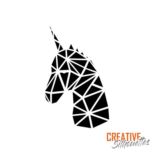 Stencil unicorno geometrico - stencil,
