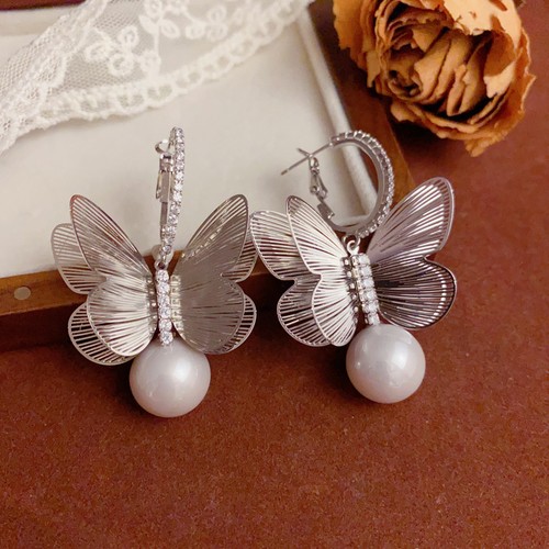 Orecchini goccia farfalla - , cava