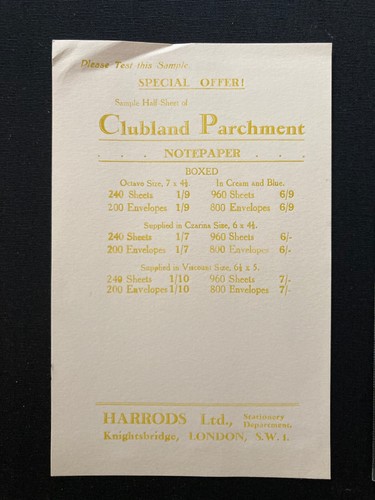 Vintage harrods london - harrods, sample