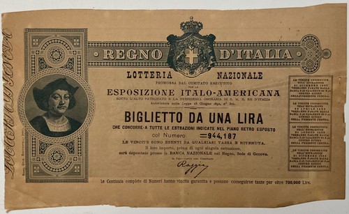 Lotteria nazionale esposizione - lotteria,
