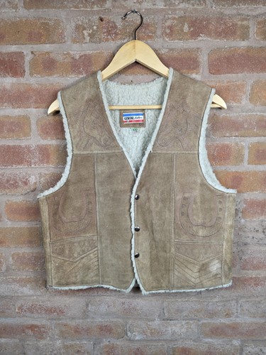 Gilet vintage pelle pecora - vintage,
