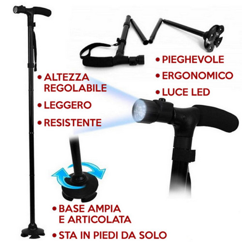 Bastone pieghevole resistente - pieghevole,