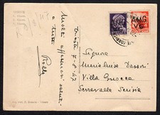 STORIA POSTALE AMG VG 1947