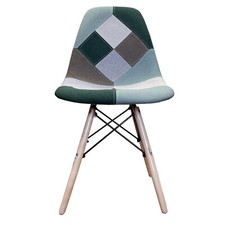 SEDIA PATCHWORK TESSUTO VERDE