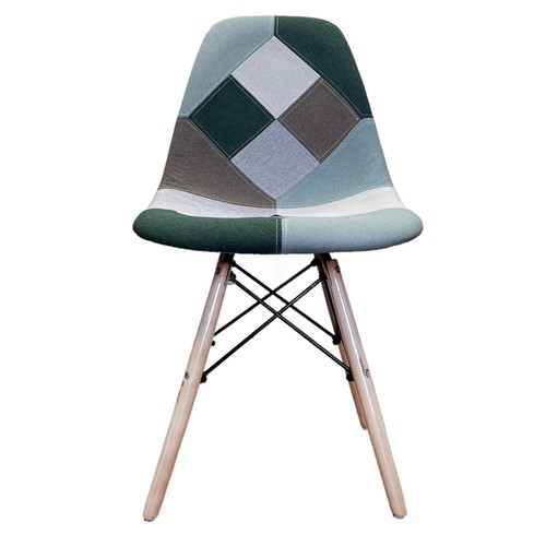 Sedia patchwork tessuto - tessuto, verde