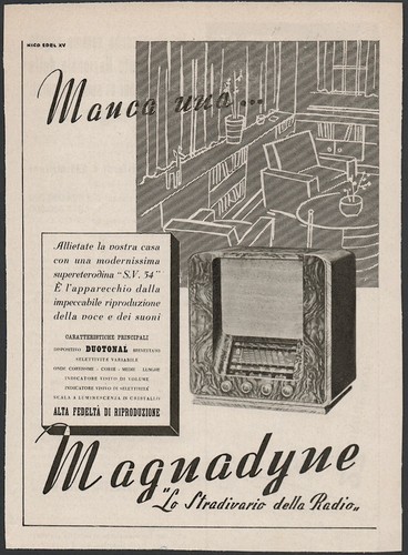 Radio magnadyne pubblicità - radio,