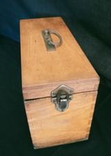 SCHEDARIO/ PORTADOCUMENTI LEGNO  ANNI 60 RETTANGOLARE  (s76)