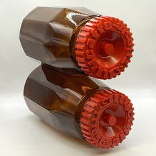 COPPIA BARATTOLI VETRO BIG - ILLY CAFFE' TRIESTE ORIGINALI ‘60s moka caffettiera