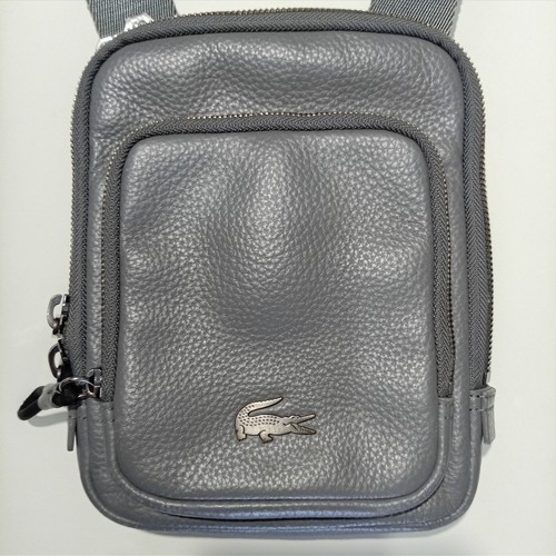 Sacoche lacoste cuir grainé - cuir,