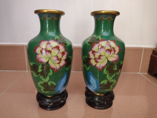 Coppia vasi cinesi - coppia, cloisonne'