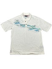 Rara camicia vintage con bottoni argento vivo manica corta taglia M surfista arte onda