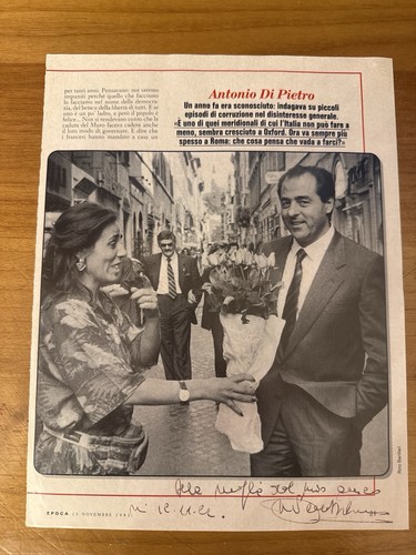 Autografo antonio pietro - antonio,