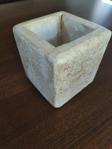Vaso marmo quadrato - vaso, in